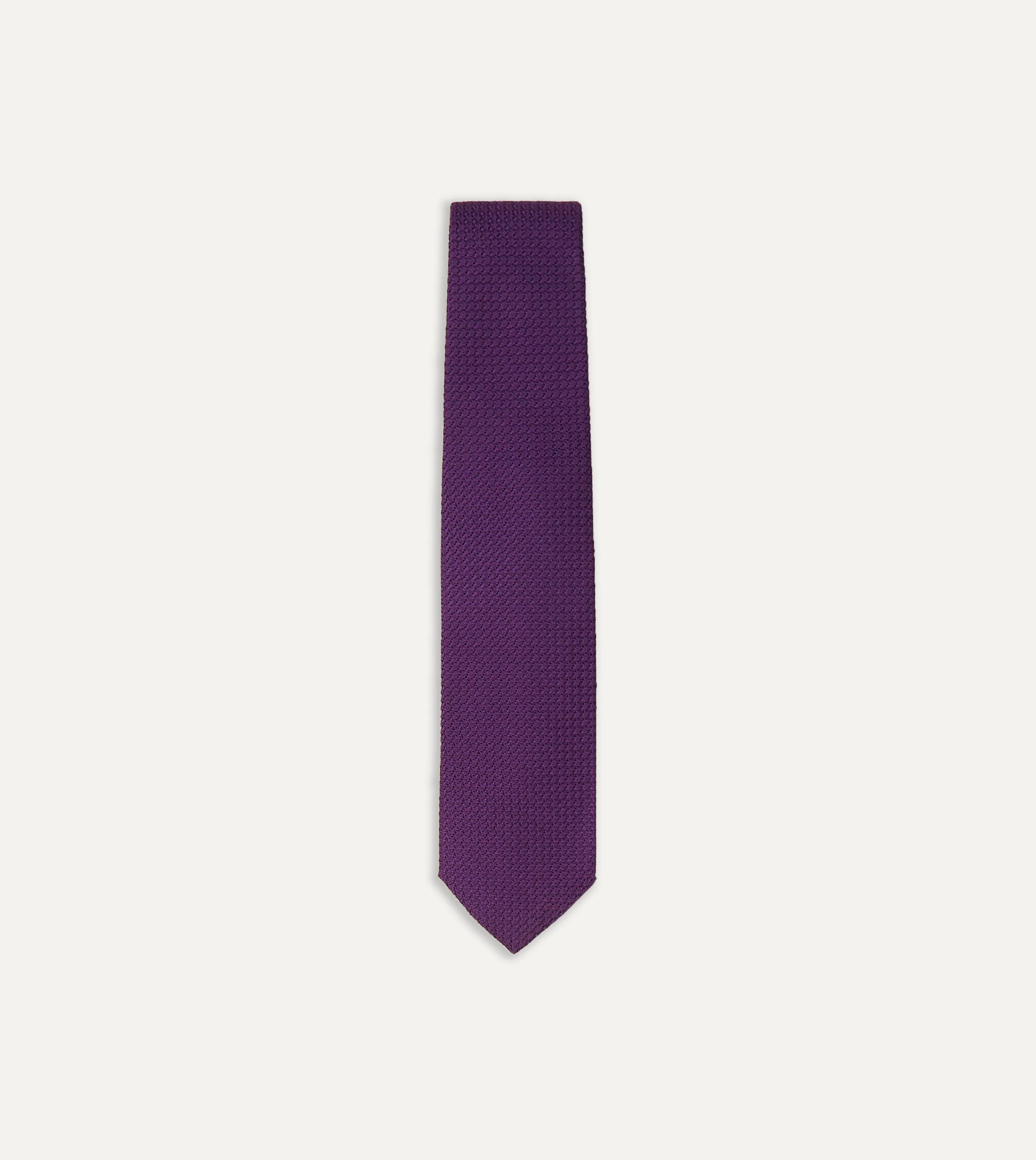 Purple Large Knot Grenadine Silk Tipped Tie