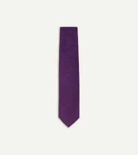 Purple Large Knot Grenadine Silk Tipped Tie