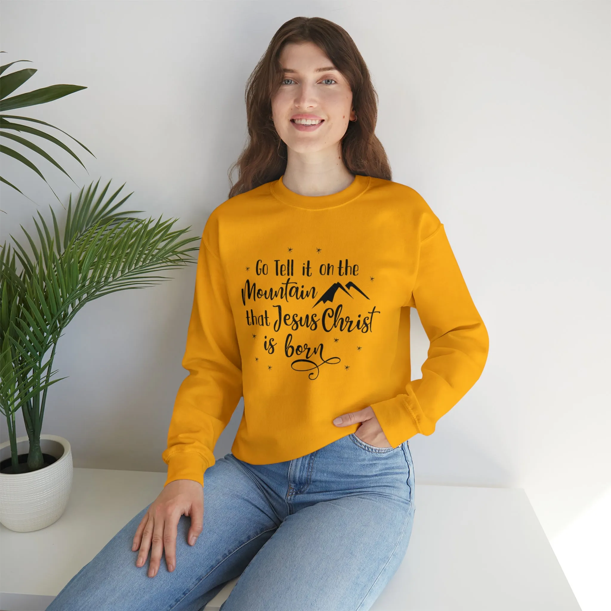 "Go tell it on the mountain" Unisex Heavy Blend™ Crewneck Sweatshirt