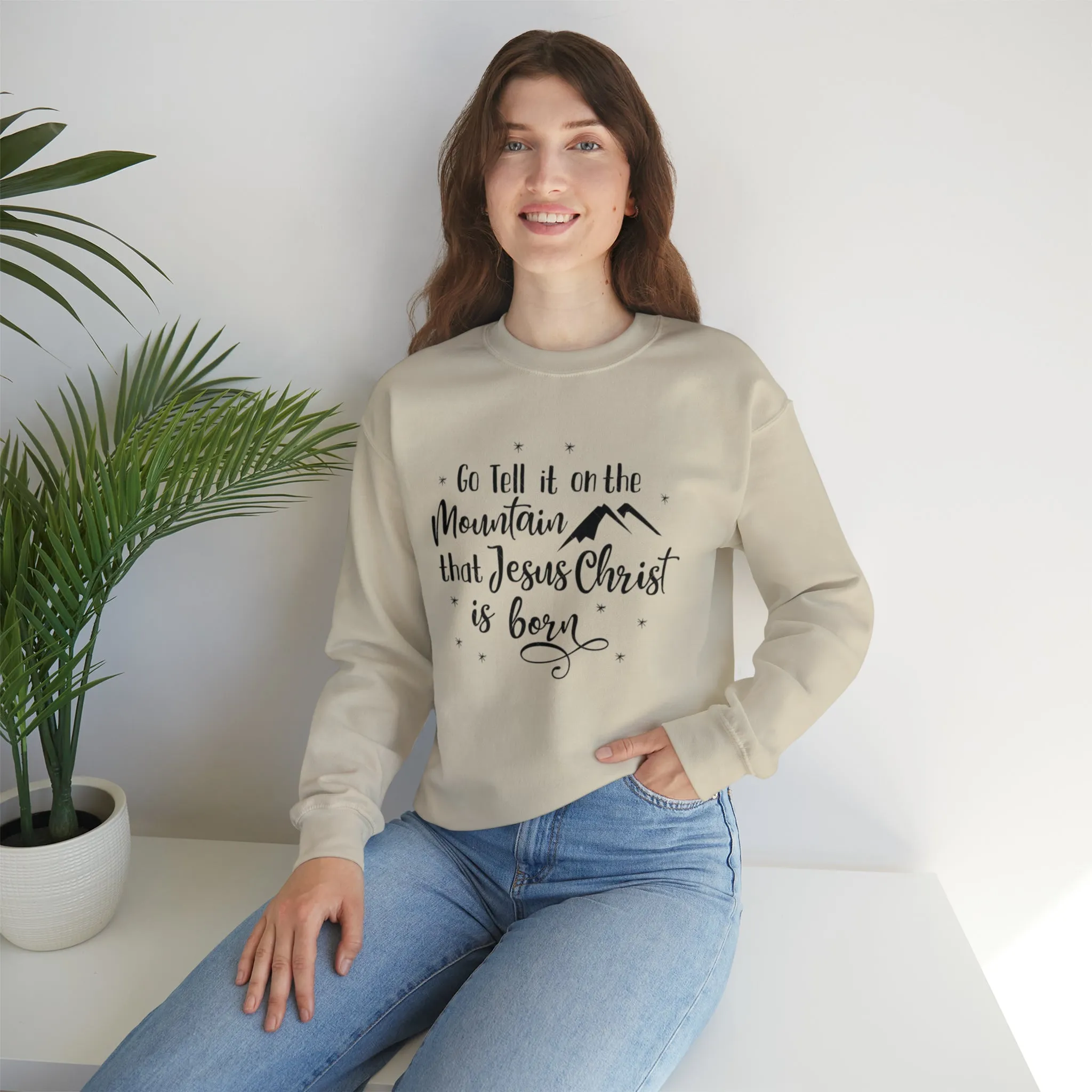 "Go tell it on the mountain" Unisex Heavy Blend™ Crewneck Sweatshirt