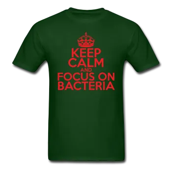 "Keep Calm and Focus On Bacteria" (red) - Men's T-Shirt