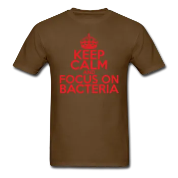 "Keep Calm and Focus On Bacteria" (red) - Men's T-Shirt