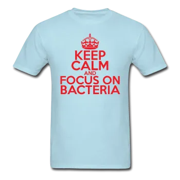 "Keep Calm and Focus On Bacteria" (red) - Men's T-Shirt