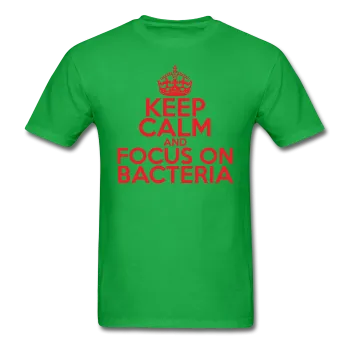 "Keep Calm and Focus On Bacteria" (red) - Men's T-Shirt