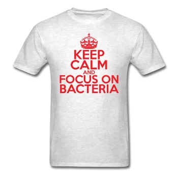 "Keep Calm and Focus On Bacteria" (red) - Men's T-Shirt