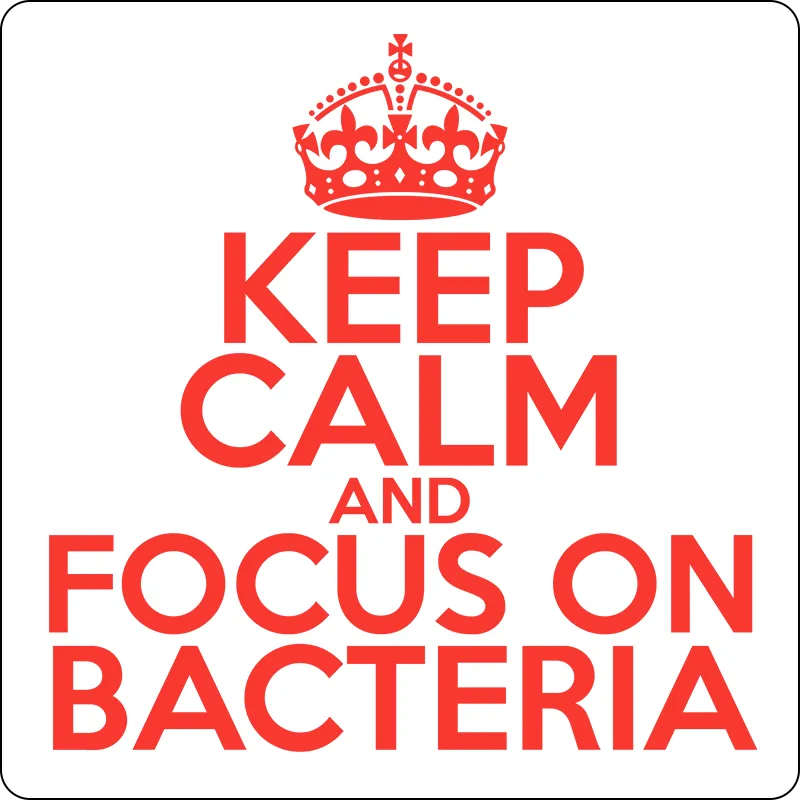 "Keep Calm and Focus On Bacteria" (red) - Men's T-Shirt