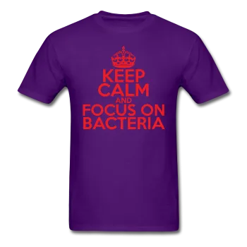 "Keep Calm and Focus On Bacteria" (red) - Men's T-Shirt