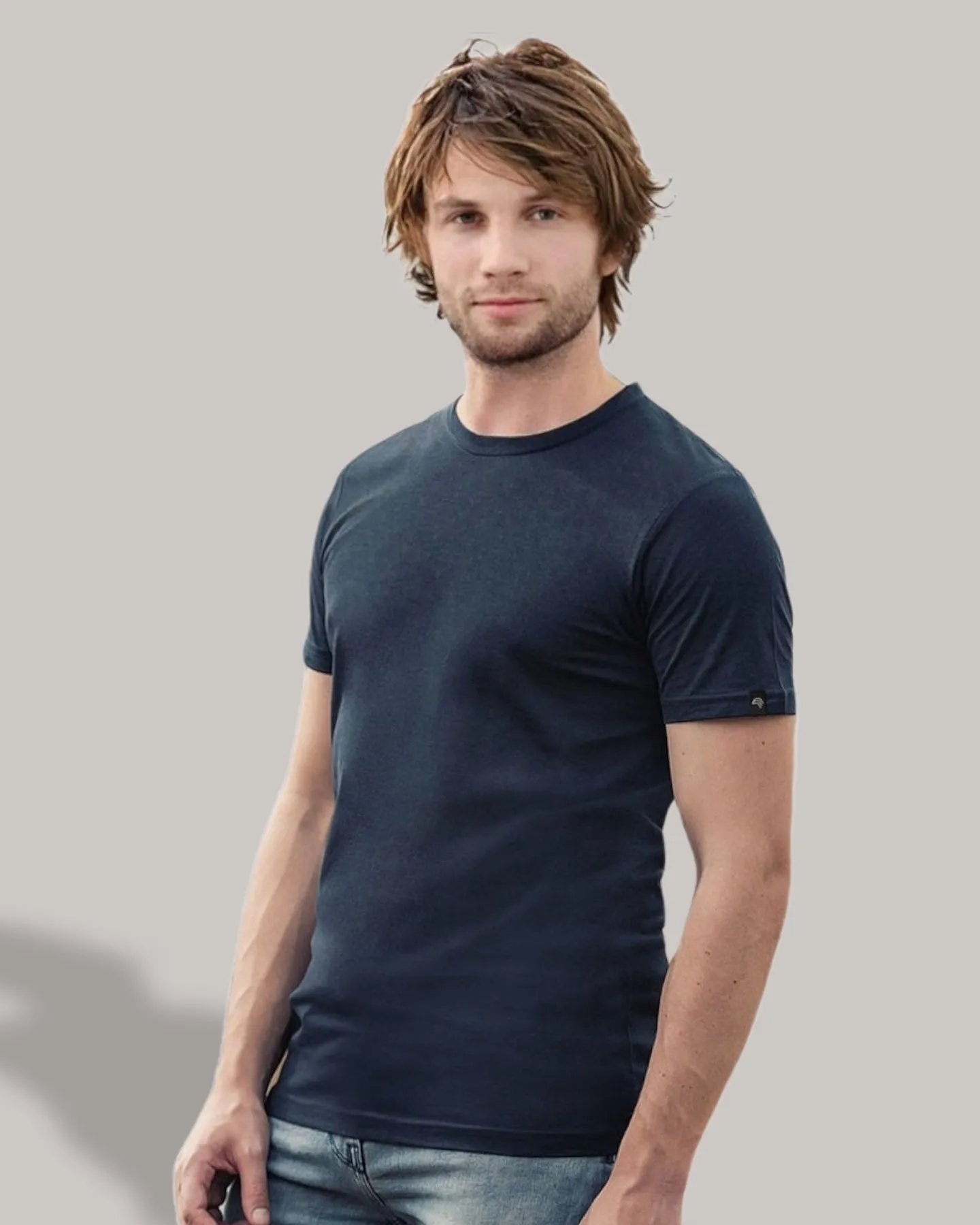 RMH 0101 ― Herren Luxury Bio-Baumwolle T-Shirt - Schwarz