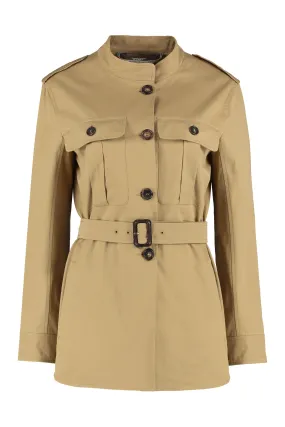 'S Max Mara Single-Breasted Belted Jacket