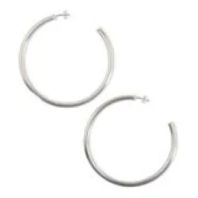 Sheila Fajl Everybody's Favorite Hoop Earring 2.5" - Silver