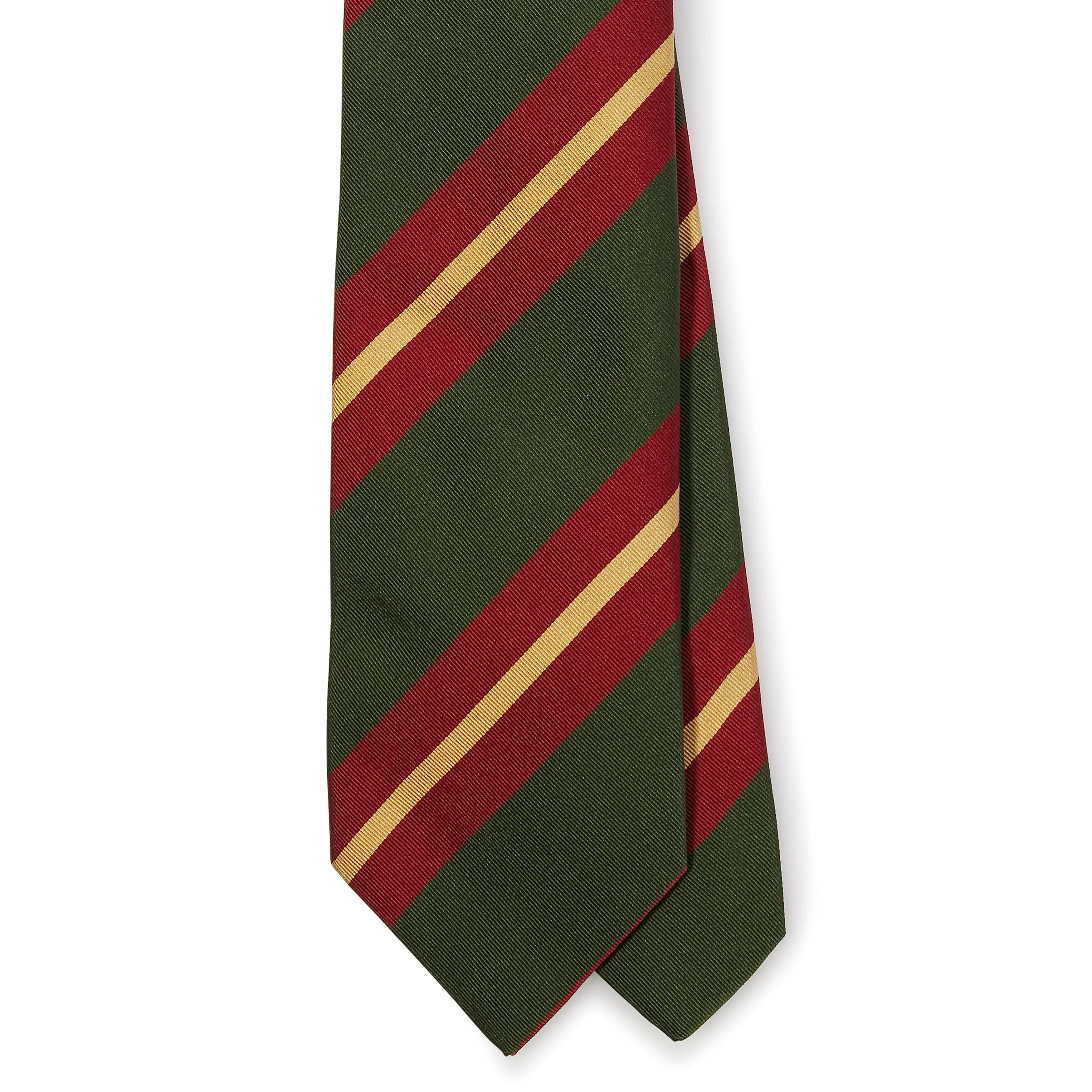 Silk Mogador Regimental Stripe Tipped Tie