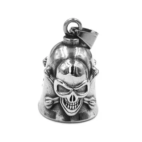 Stainless Steel Skull Crossbone Guardian Bell