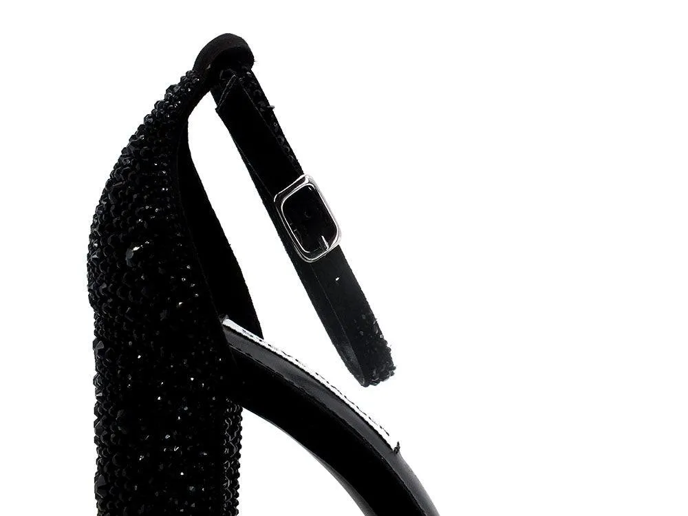 STEVE MADDEN Carrson-G Sandalo Tacco Strass Black Stone CARR05S1