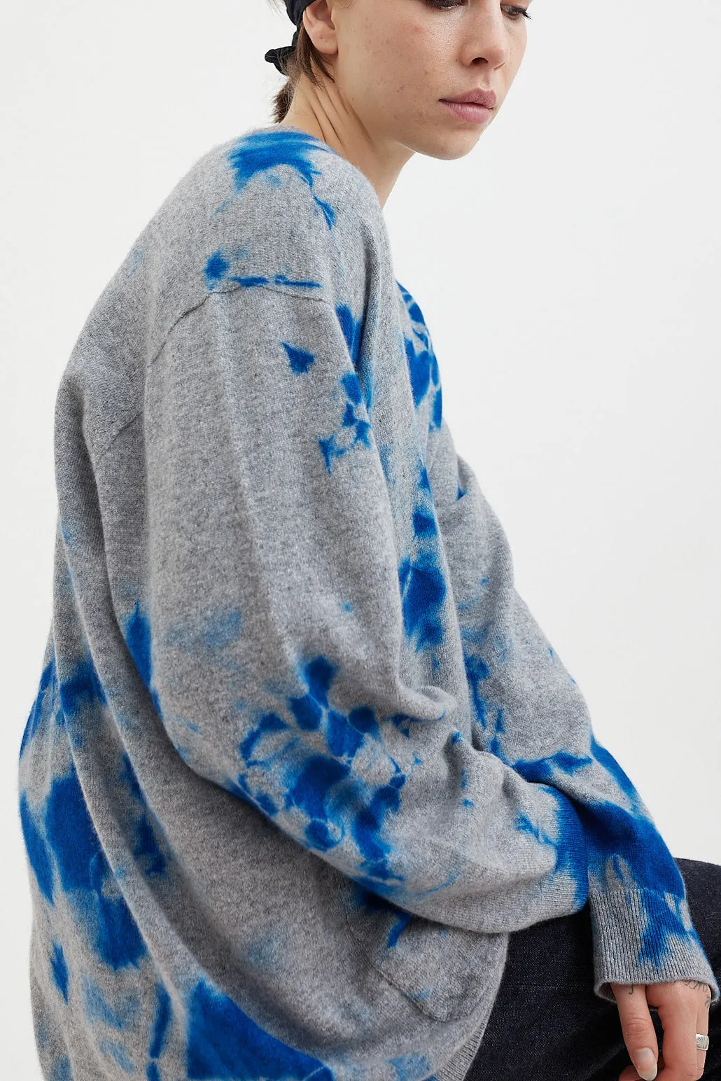 Suzusan - Shibori Cashmere Seamless Wide Cardigan