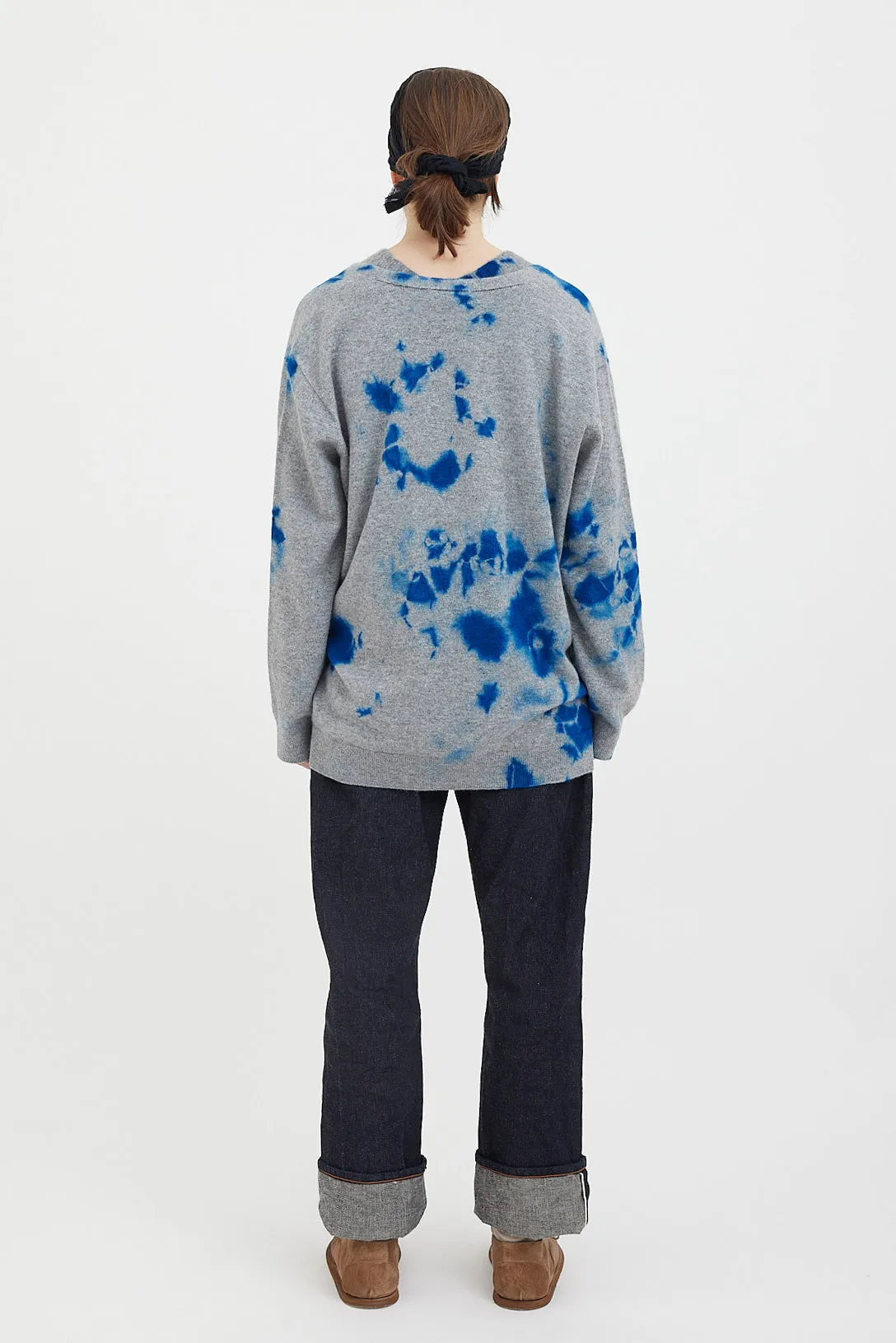 Suzusan - Shibori Cashmere Seamless Wide Cardigan