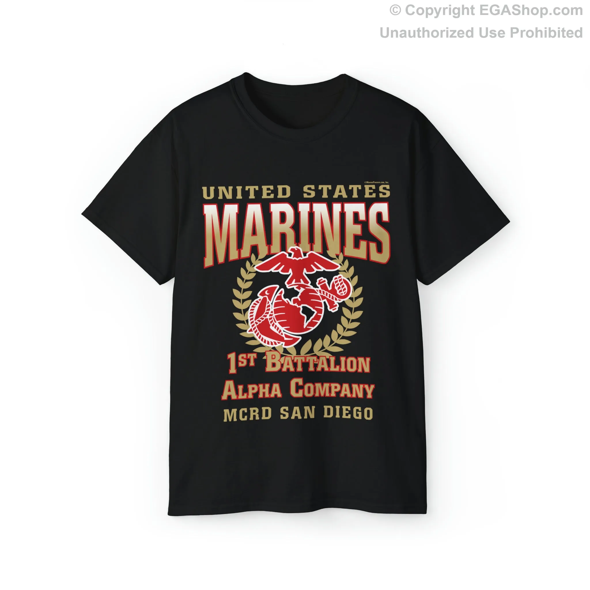 T-Shirt: Alpha Co. MCRD San Diego (EGA   Back Proud Family)