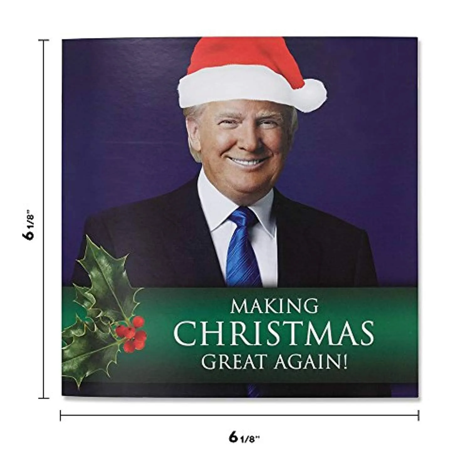 Talking Trump Christmas Card with Envelope - Wishes You A Merry Christmas In Donald Trump's REAL Voice