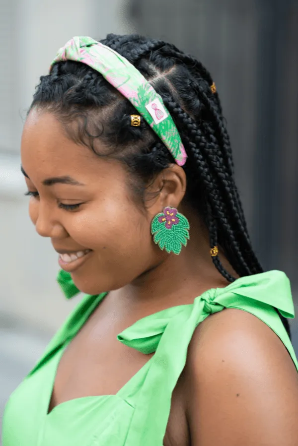 The Tiny Tassel Headband in Pink Citrus