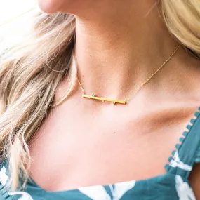 Three Dots Bar Necklace