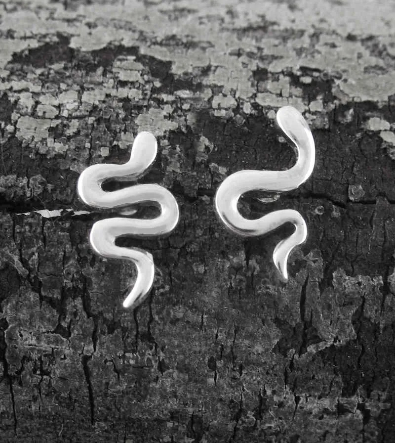 Tiny Slithering Snakes Stud Earrings