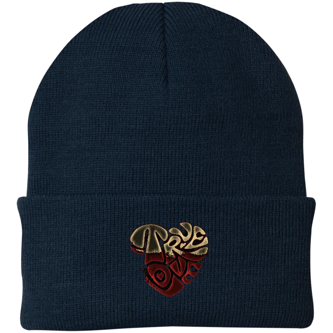 True Love dirty logo by Wisam Embroidered Knit Cap