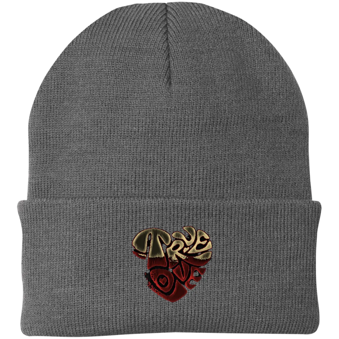 True Love dirty logo by Wisam Embroidered Knit Cap