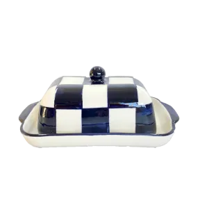 Vaisselle Boutique Checkered Butter Dish