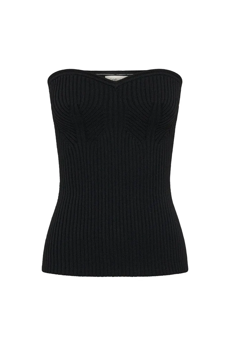 VALENTIN KNIT TOP-BLACK