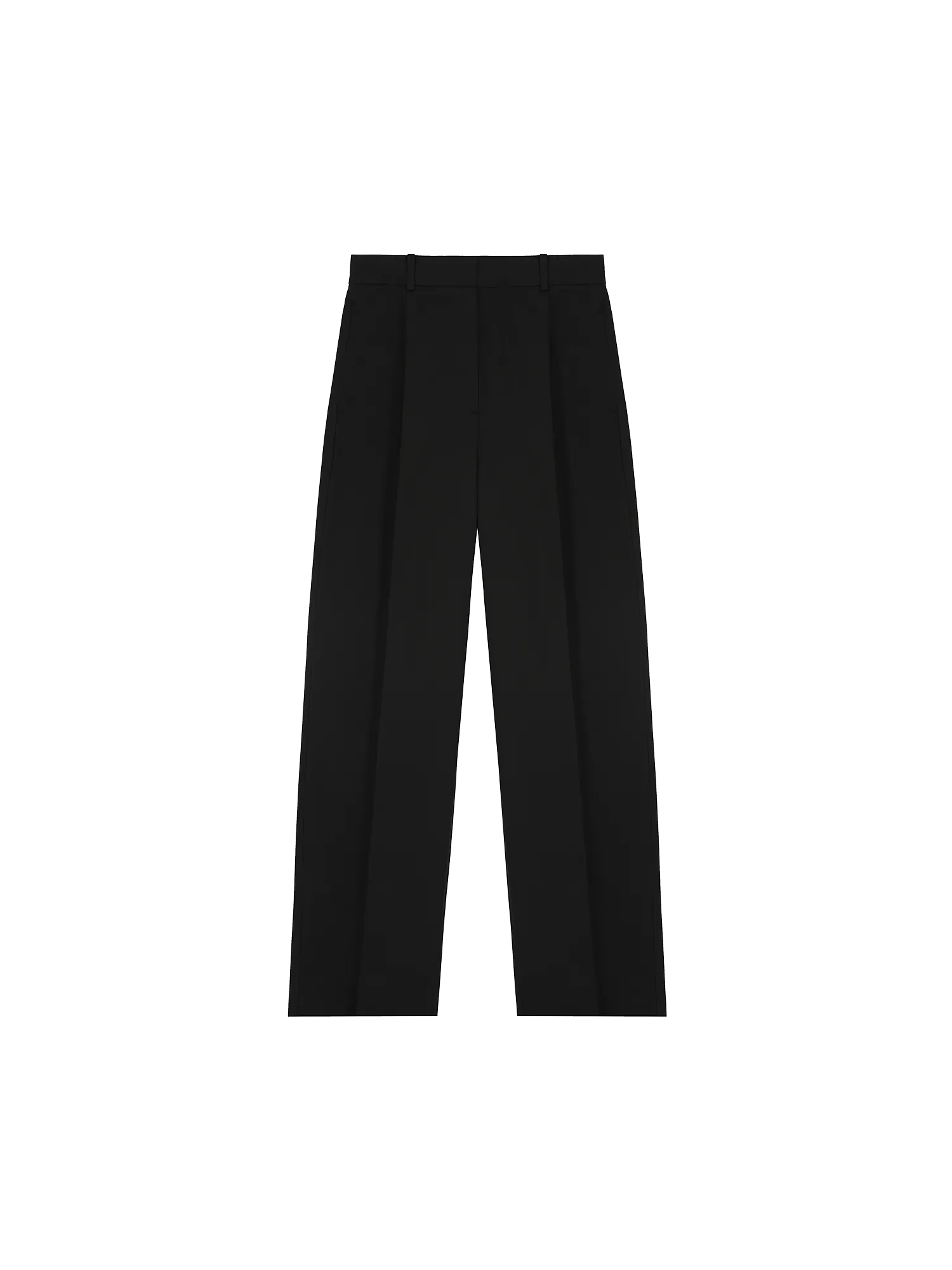 Women's Organic Cotton Tailored Trousers—black