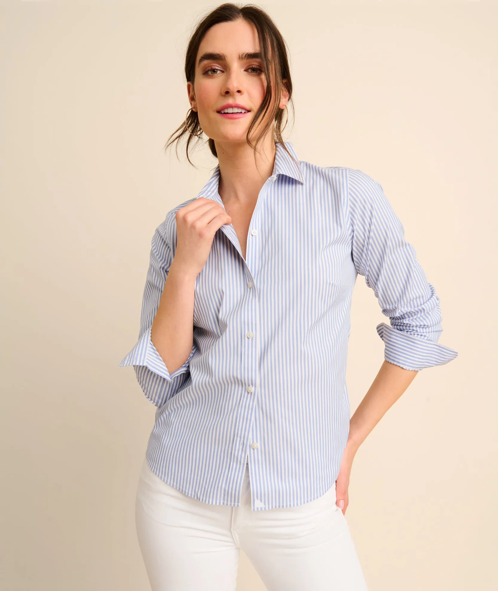 Wrinkle-Free Stretch Cotton Bella Shirt