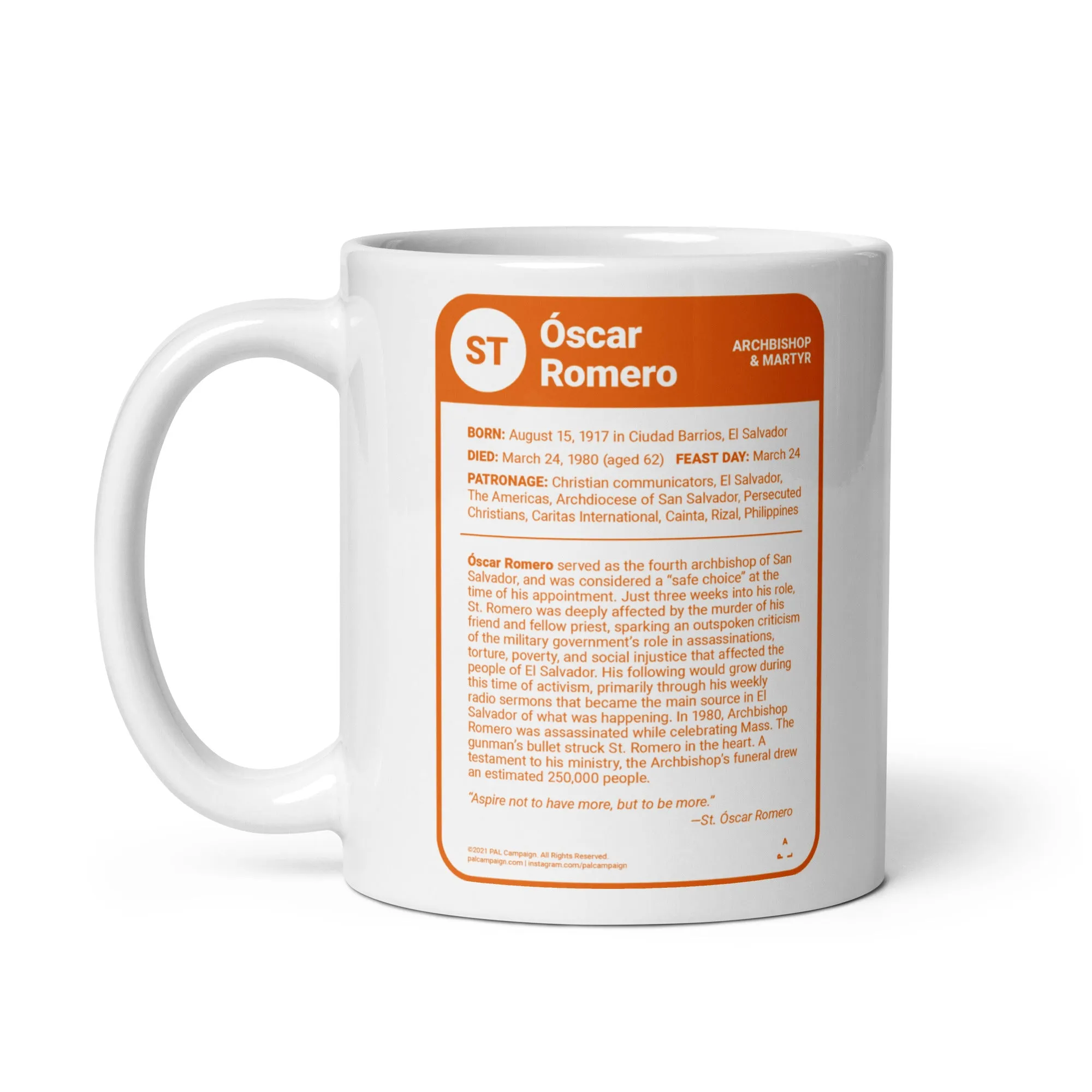 Óscar Romero Saint Card Mug